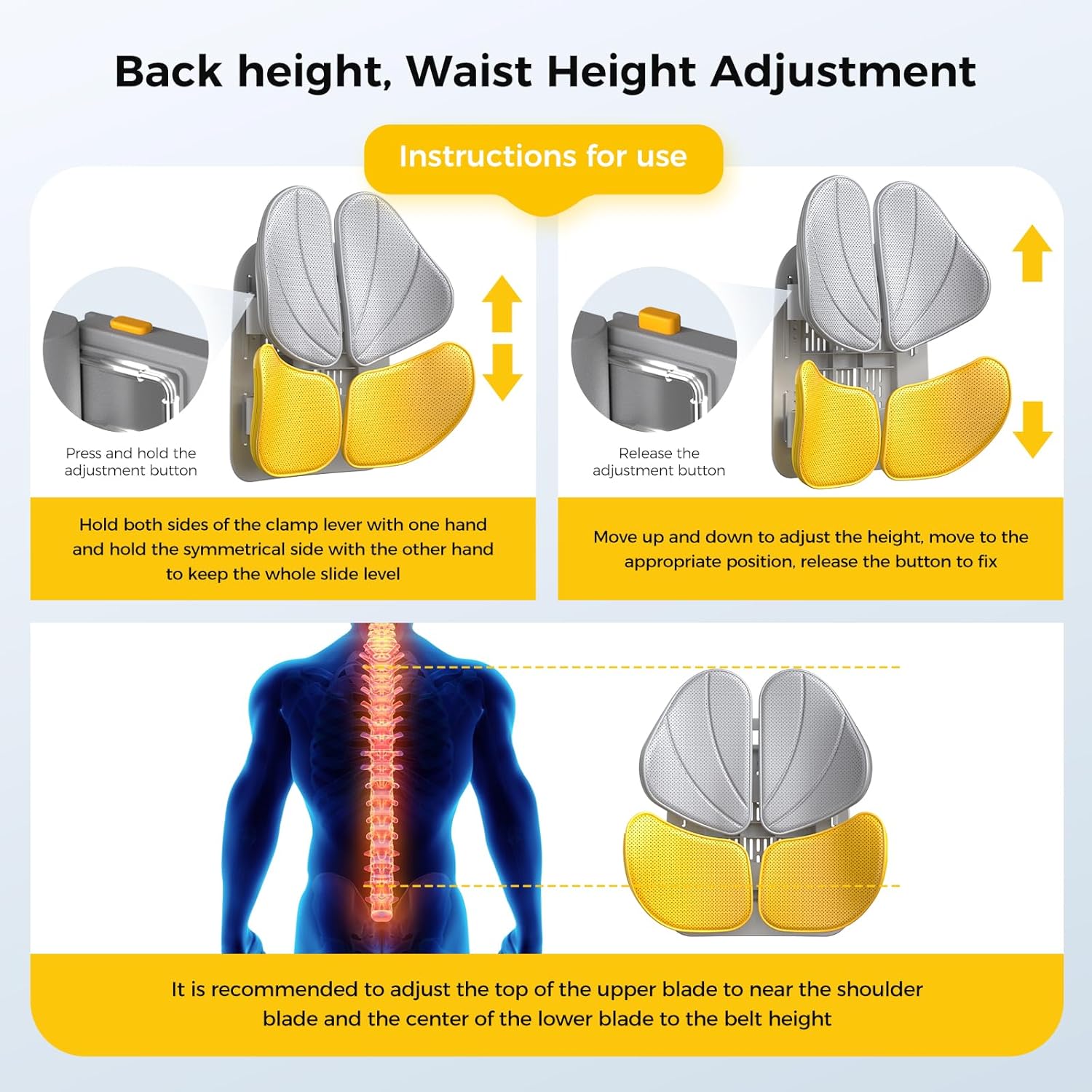 BackHaven™ Lumbar Cushion - Beige/Gray - Lumbar Support Cushion by Coorevia | Coorevia Inc.