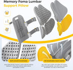 BackHaven™ Lumbar Cushion - Beige/Gray - Lumbar Support Cushion by Coorevia | Coorevia Inc.