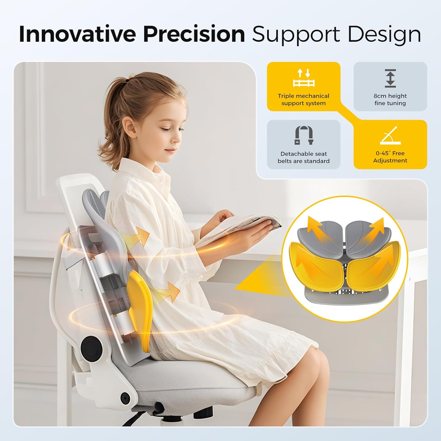 BackHaven™ Lumbar Cushion - Beige/Gray - Lumbar Support Cushion by Coorevia | Coorevia Inc.