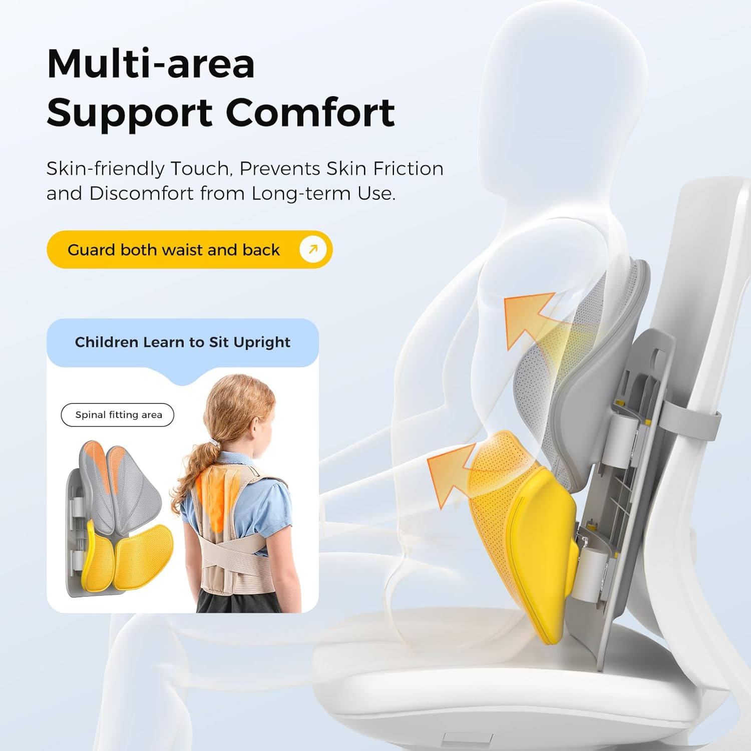 BackHaven™ Lumbar Cushion - Beige/Gray - Lumbar Support Cushion by Coorevia | Coorevia Inc.