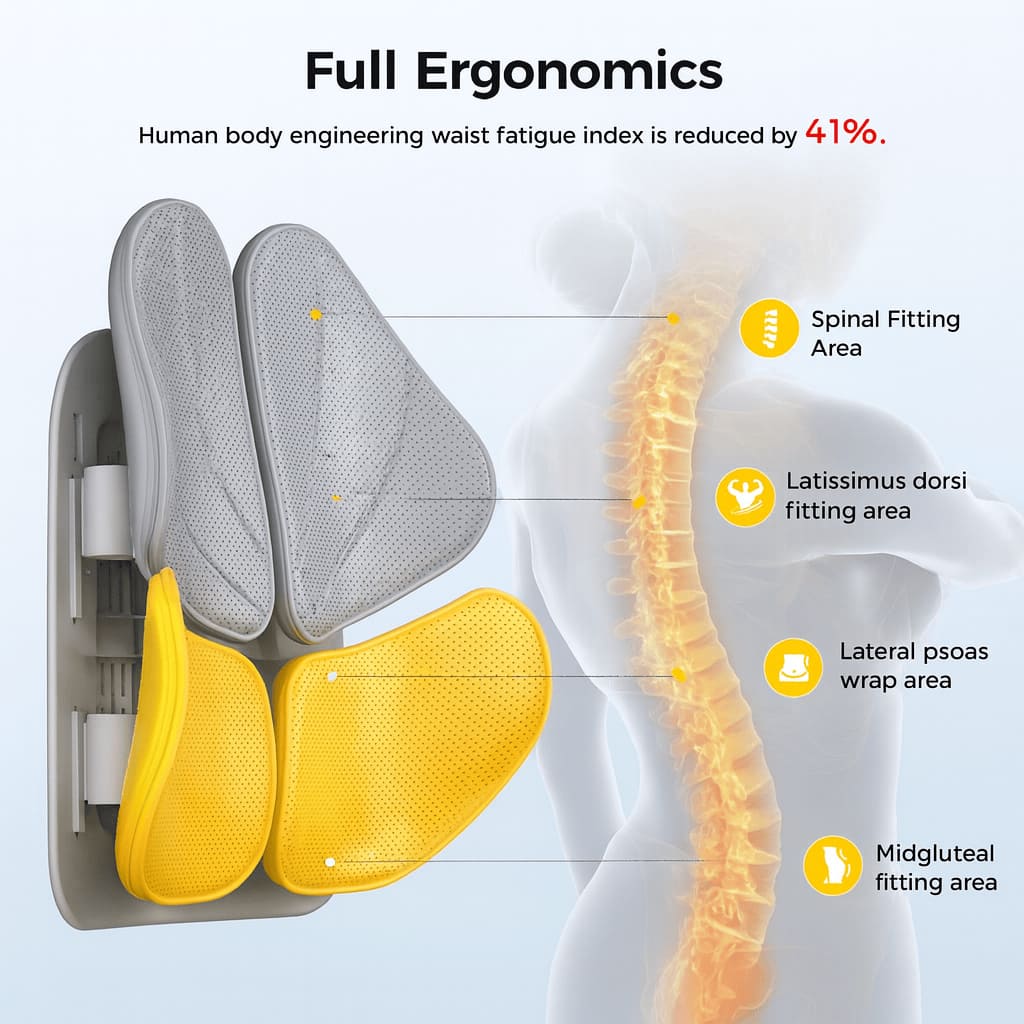 BackHaven™ Lumbar Cushion - Beige/Gray - Lumbar Support Cushion by Coorevia | Coorevia