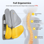 BackHaven™ Lumbar Cushion - Beige/Gray - Lumbar Support Cushion by Coorevia | Coorevia Inc.