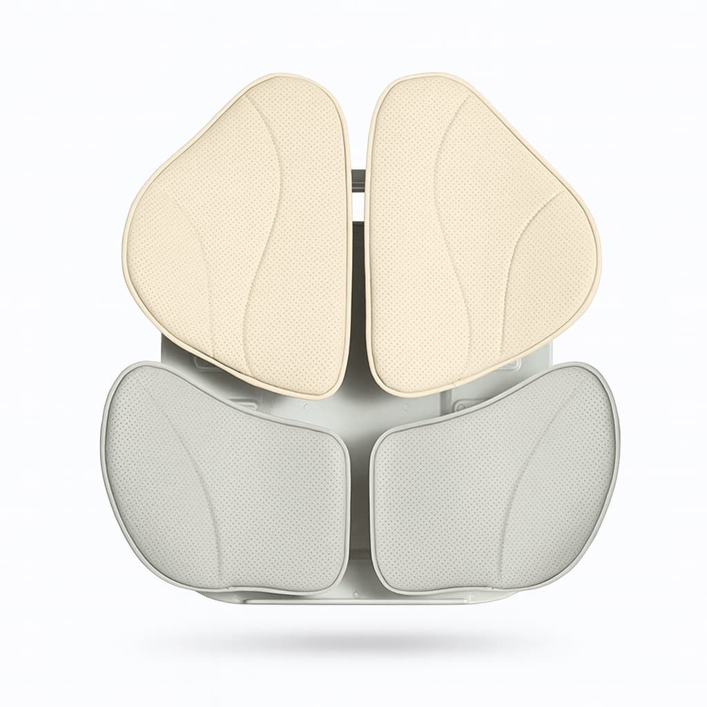BackHaven™ Lumbar Cushion - Beige/Gray - Lumbar Support Cushion by Coorevia | Coorevia