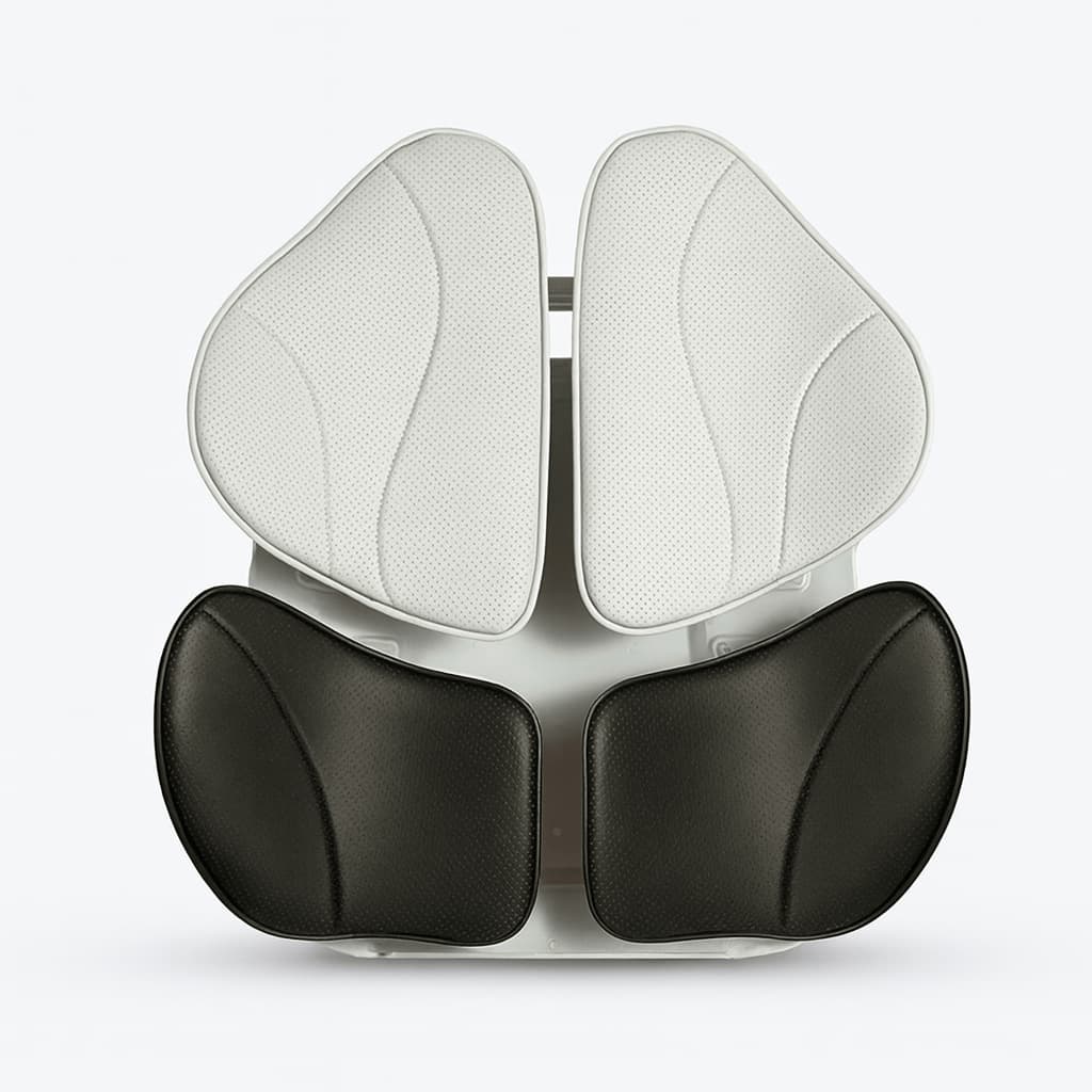 BackHaven™ Lumbar Cushion - Beige/Gray - Lumbar Support Cushion by Coorevia | Coorevia