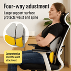 BackHaven™ Lumbar Cushion - Beige/Gray - Lumbar Support Cushion by Coorevia | Coorevia Inc.
